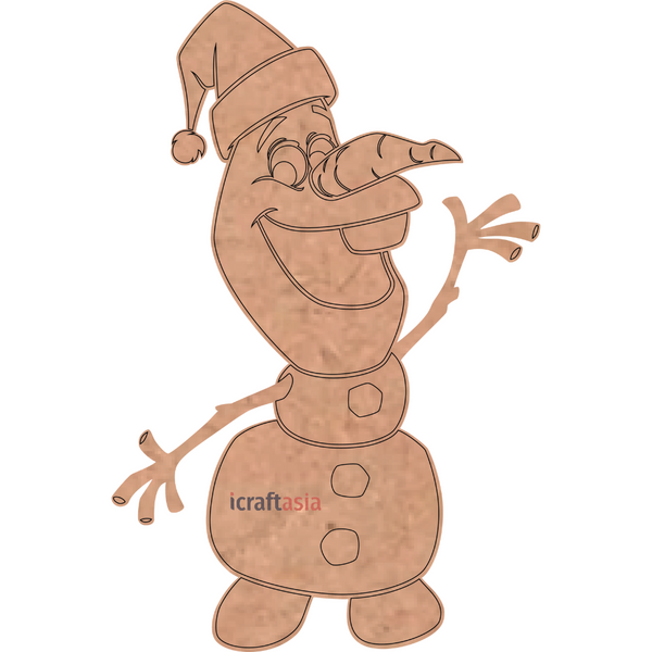 Jolly Snowman MDF Cutout