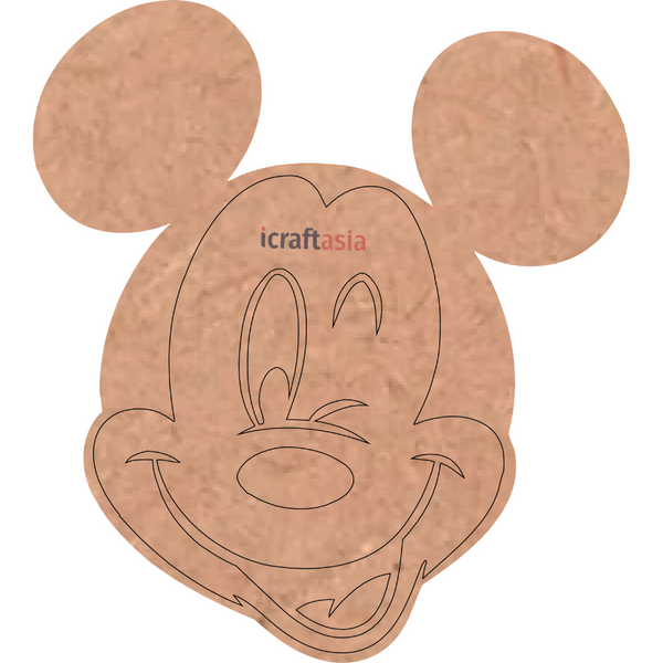Mouse Face MDF Cutout