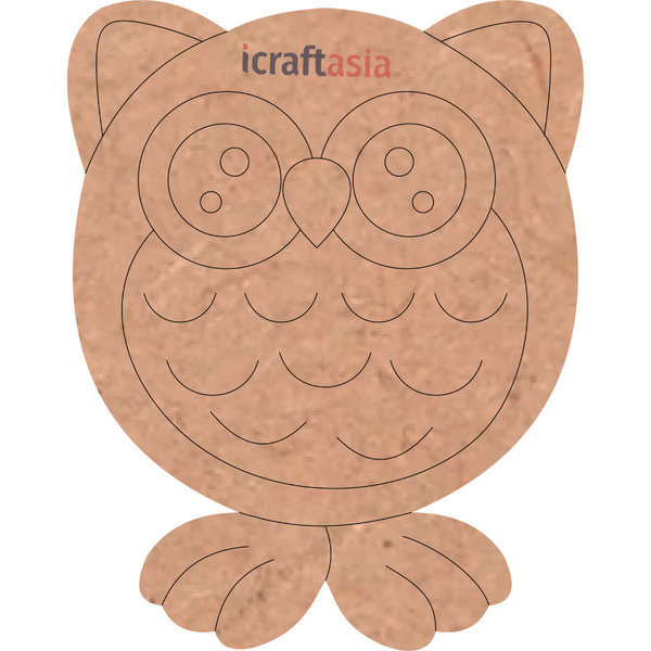 Cute Owl MDF Cutout