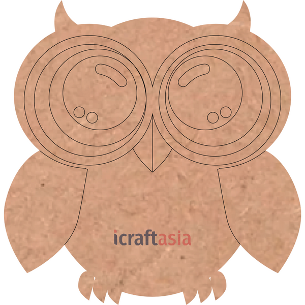 Wide-Eyed Owl MDF Cutout