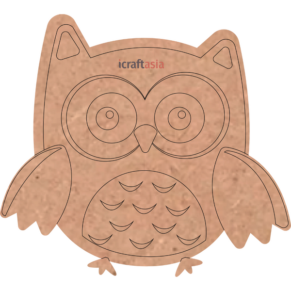 Charming Owl MDF Cutout