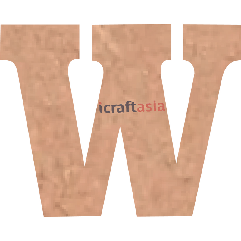 W Alphabet MDF Cutout