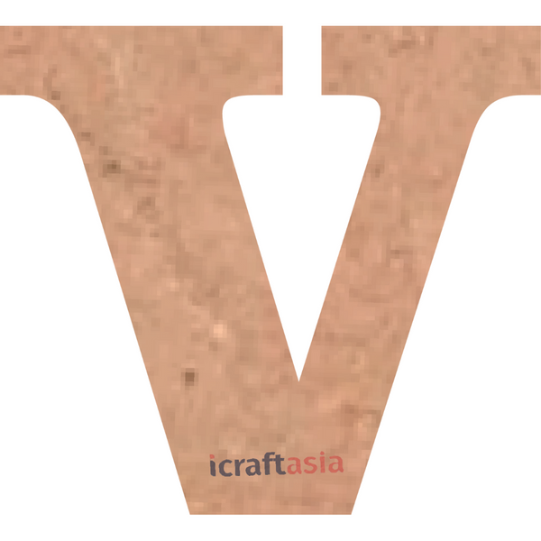 V Alphabet MDF Cutout