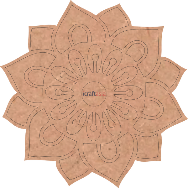 Mandala Bloom MDF Cutout