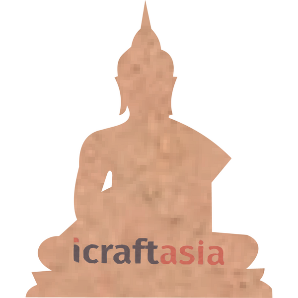 Minimalist Meditating Buddha MDF Cutou