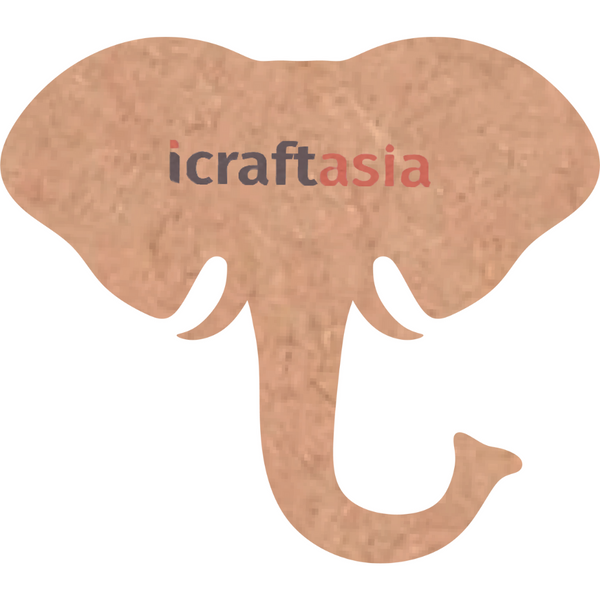 Elephant Head MDF Craft Cutout