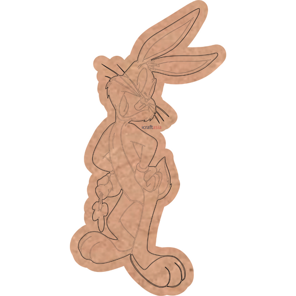Bunny Cool Pose MDF Cutout