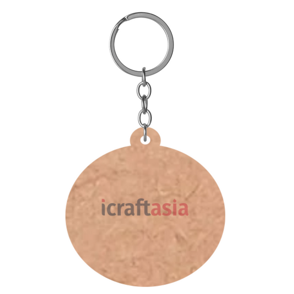 Circle Tag MDF Keychain Cutout