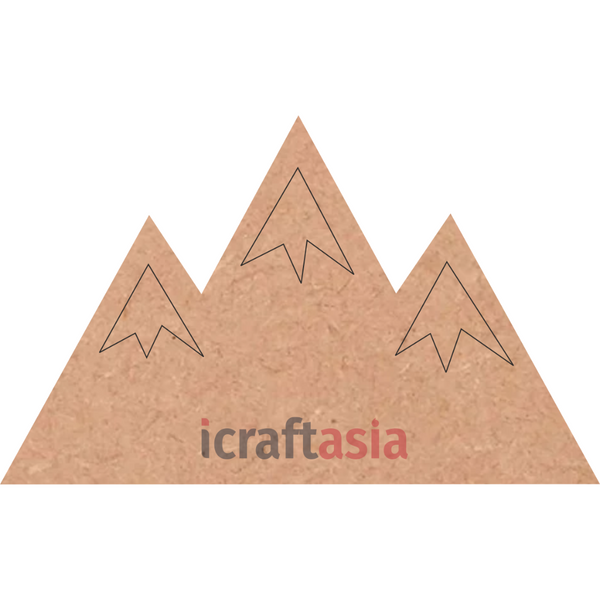Mountain Scene MDF Cutout