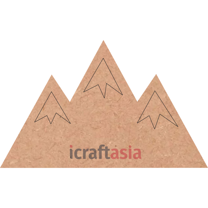 Mountain Scene MDF Cutout