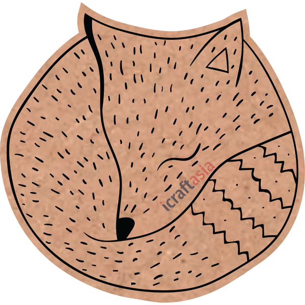 Sleeping Fox MDF Cutout
