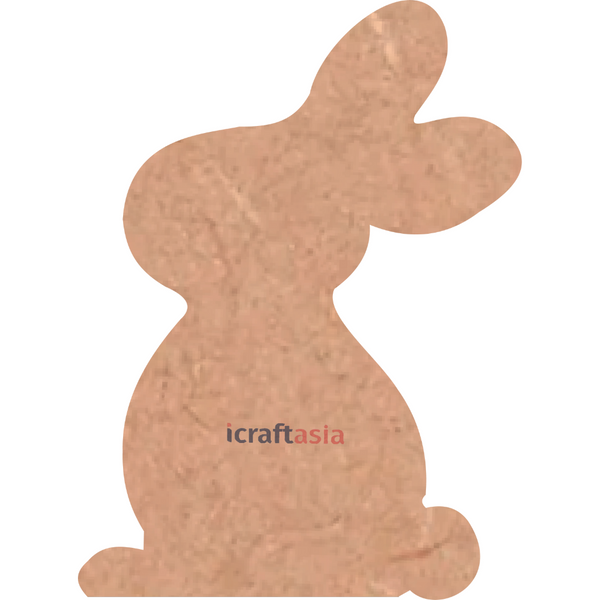 Bunny Silhouette MDF Cutout