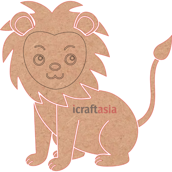 Lion MDF Cutout