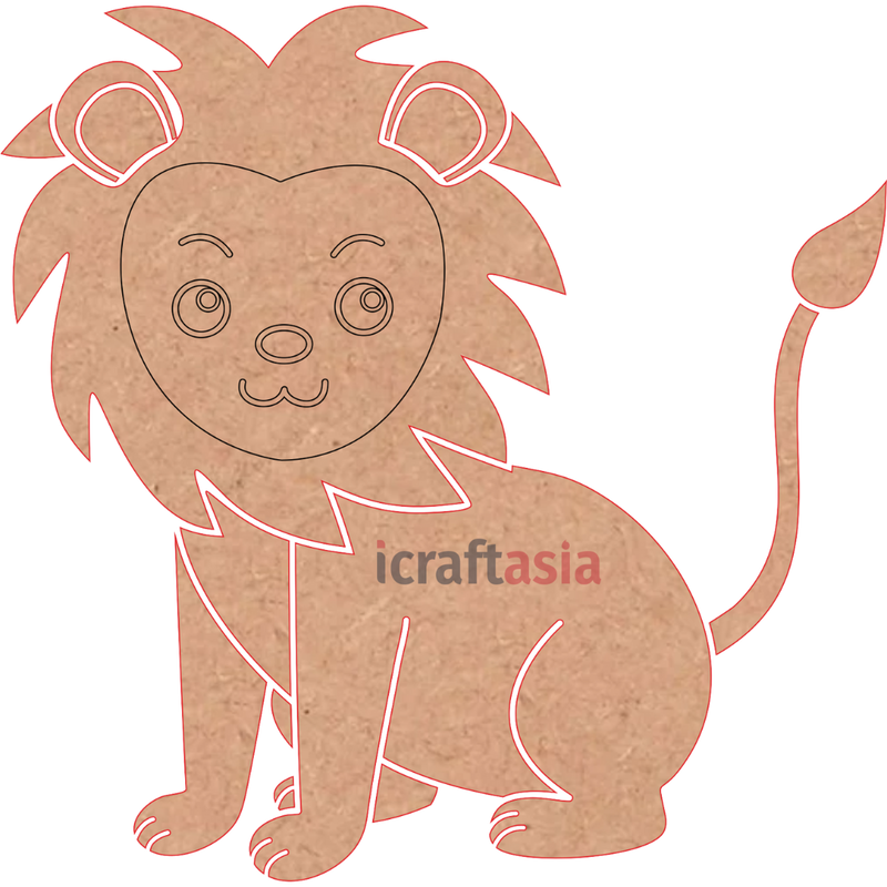 Lion MDF Cutout