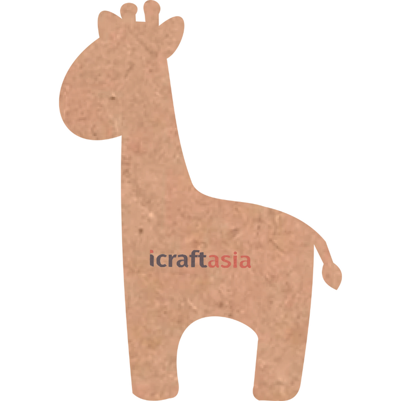 Giraffe-Shaped MDF Craft Cutout