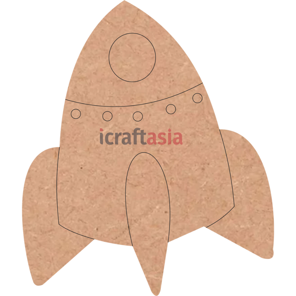 Rocket Ship MDF Cutout