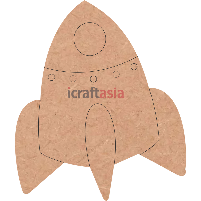 Rocket Ship MDF Cutout