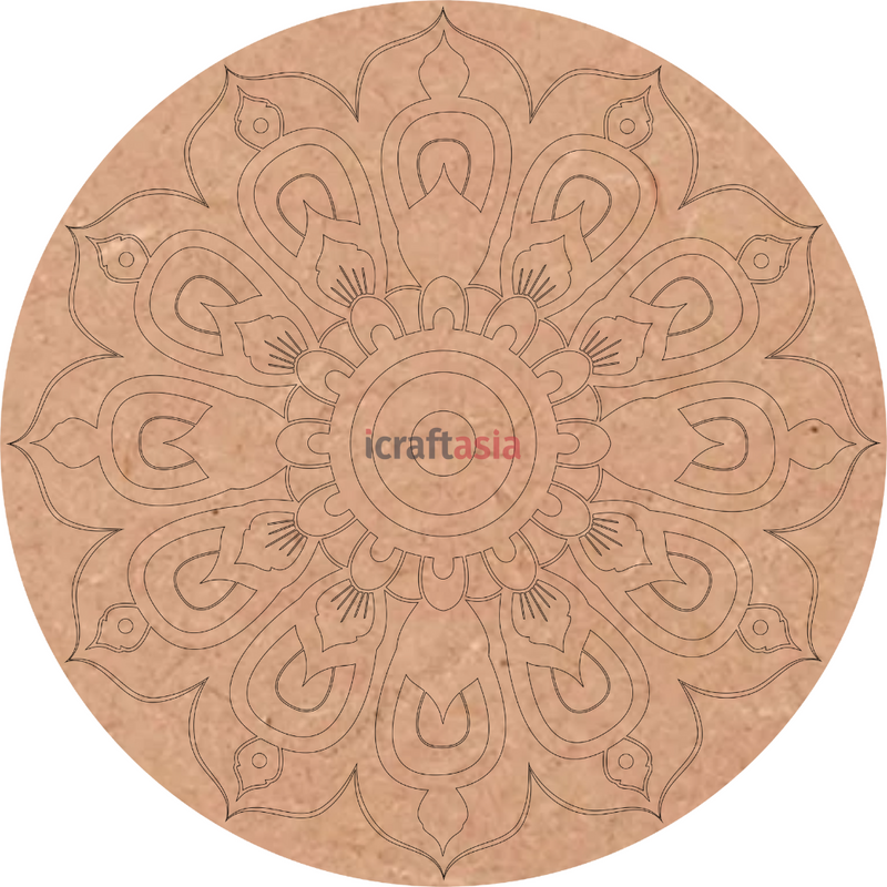 Mandala Bloom MDF Cutout