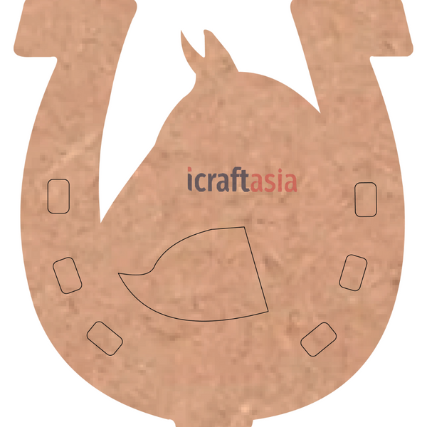 Horse & Horseshoe MDF Cutout