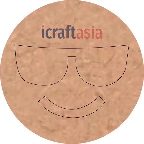 Cool Emoji MDF Cutout