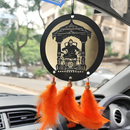 Chhatrapati Shivaji Maharaj Acrylic Car Hanging Ornament with Feather Tassels - ICraft asia