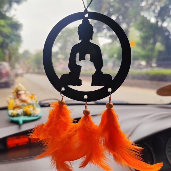Lord Buddha & Dr. Babasaheb Ambedkar Acrylic Car Hanging