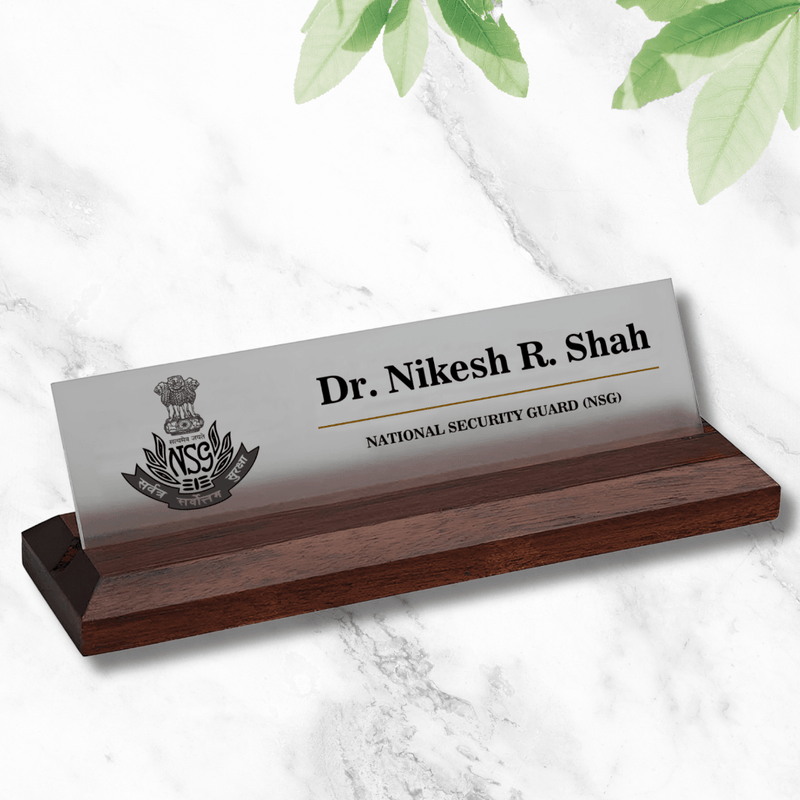 Office Desk Name Plate - National Security Guard (NSG)