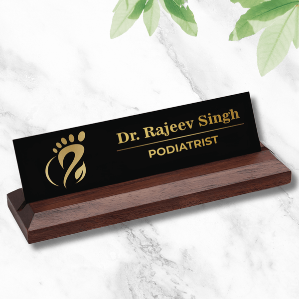 Office Desk Name Plate - Podiatrist