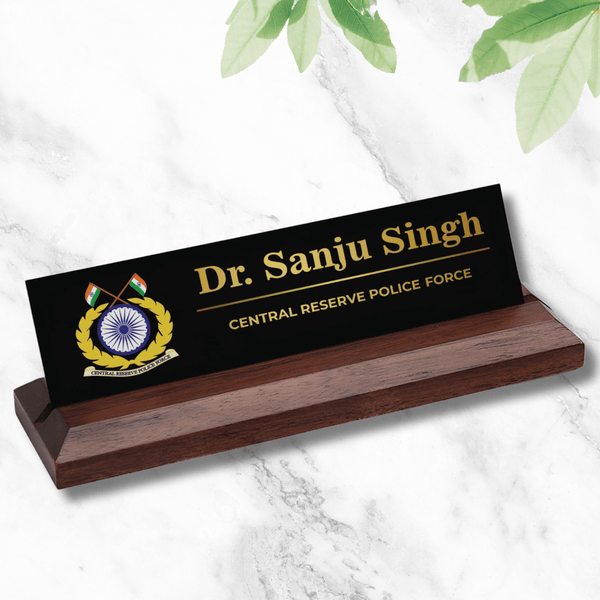 Office Desk Name Plate - Central Reserve Police Force (CRPF)