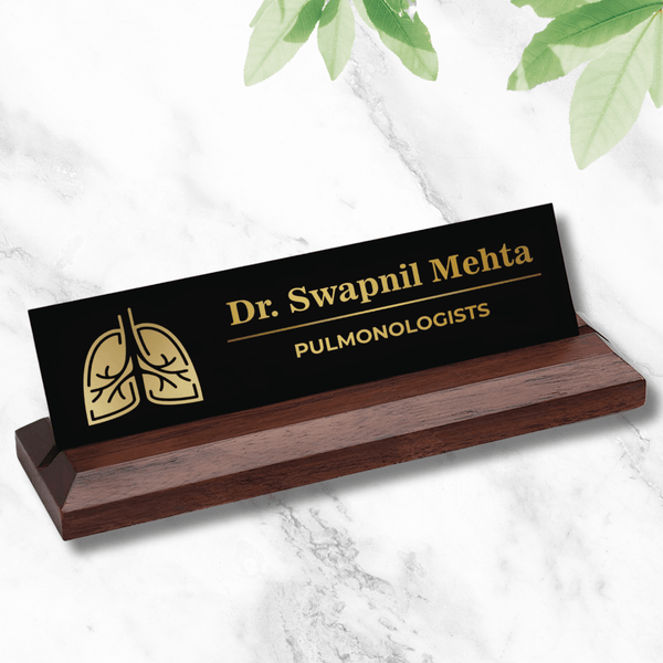 Office Desk Name Plate - Pulmonologist