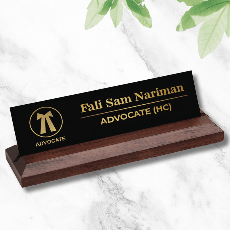 Office Desk Name Plate - Advocate