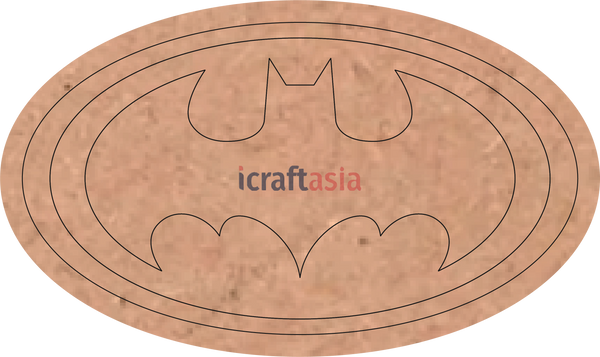 Superhero Emblem MDF Cutout
