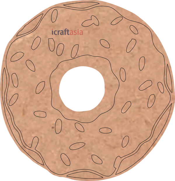 Sprinkle Donut MDF Cutout