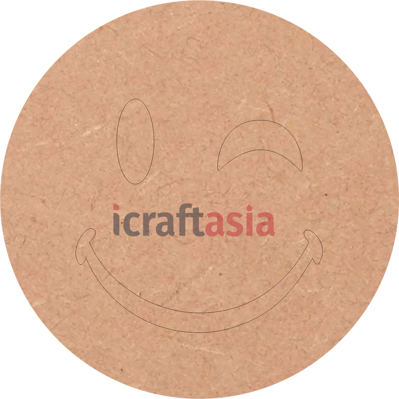 Smile Emoji MDF Cutout