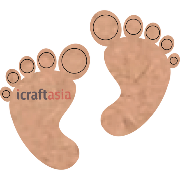 Baby Feet MDF Cutout