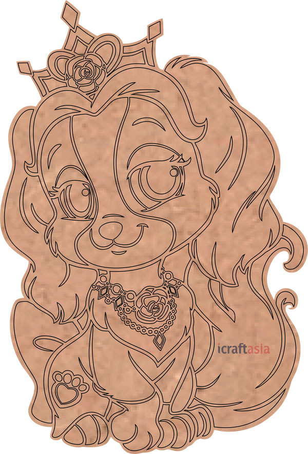 Princess Pup MDF Cutout