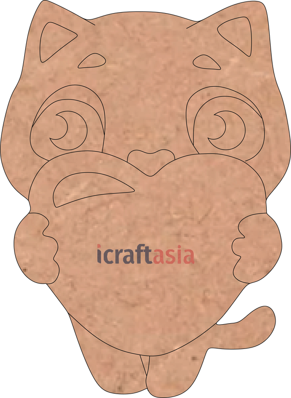 Love Kitty MDF Cutout