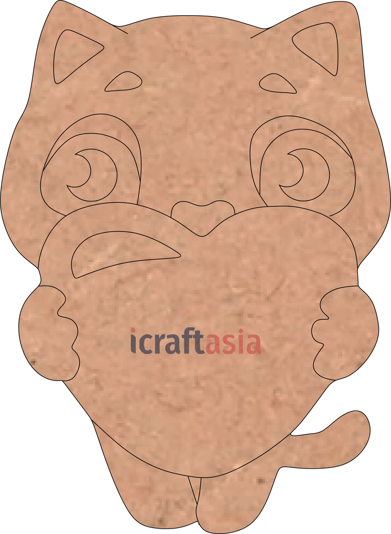 Love Kitty MDF Cutout
