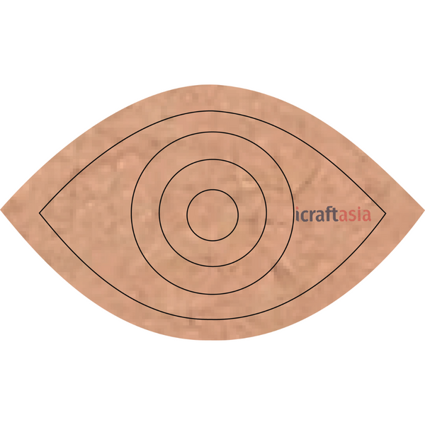 Eye Pre Marked Cutouts MDF for Art and Craft