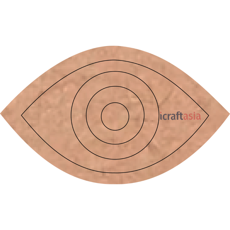 Eye Pre Marked Cutouts MDF for Art and Craft