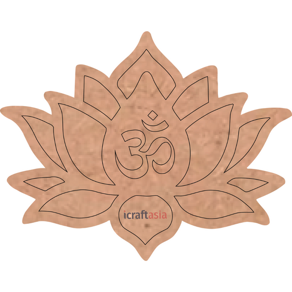 Lotus Pre Marked Cutouts MDF for Art and Craft