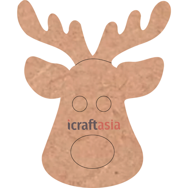 Reindeer Face MDF Cutout