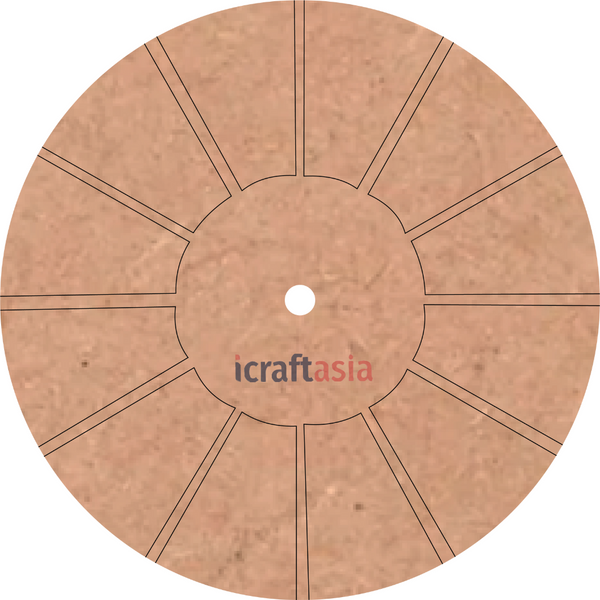 Sunray Circle MDF Cutout