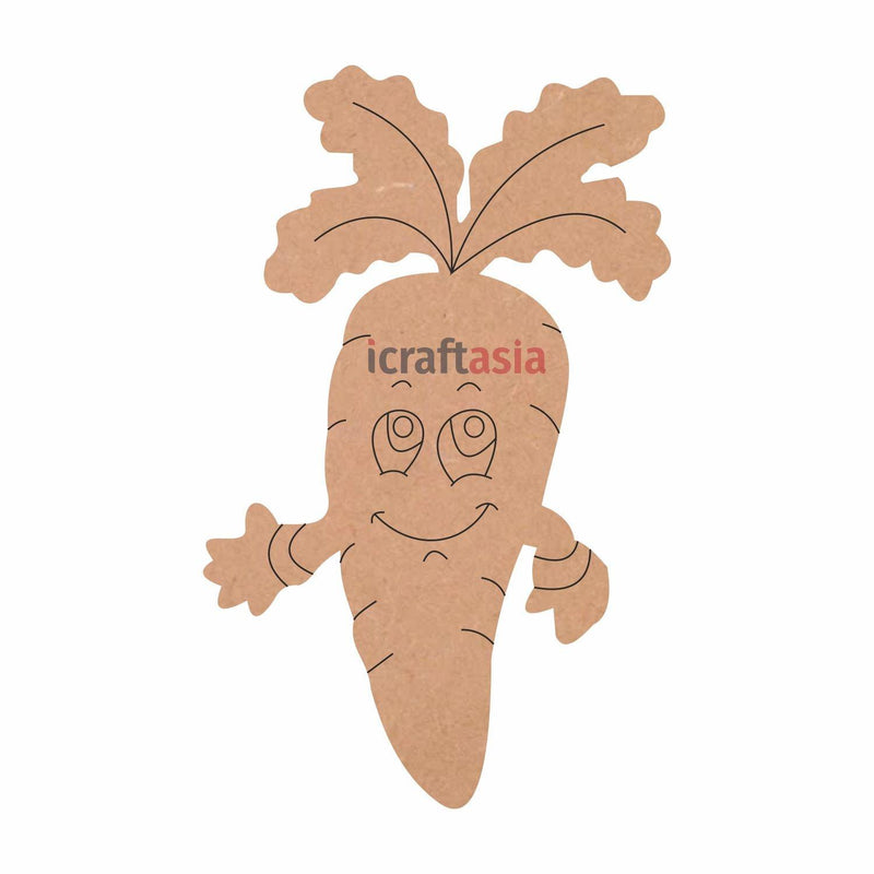 Carrot Pre Marked Cutouts MDF for Art and Craft