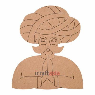 Rajasthani Men Shape MDF Fridge Magnets Base