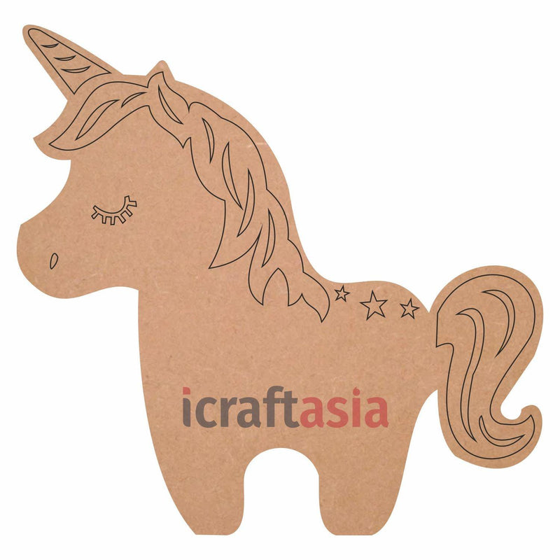 Unicorn Pre Marked Cutouts MDF for Art and Craft