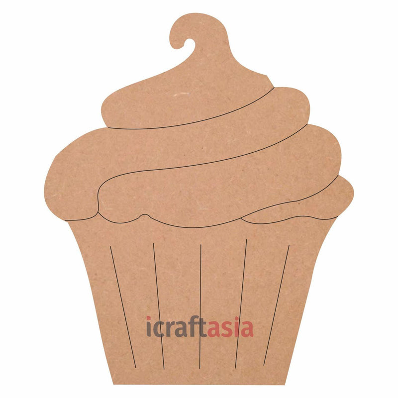 Cupcake Pre Marked MDF for Art and Craft