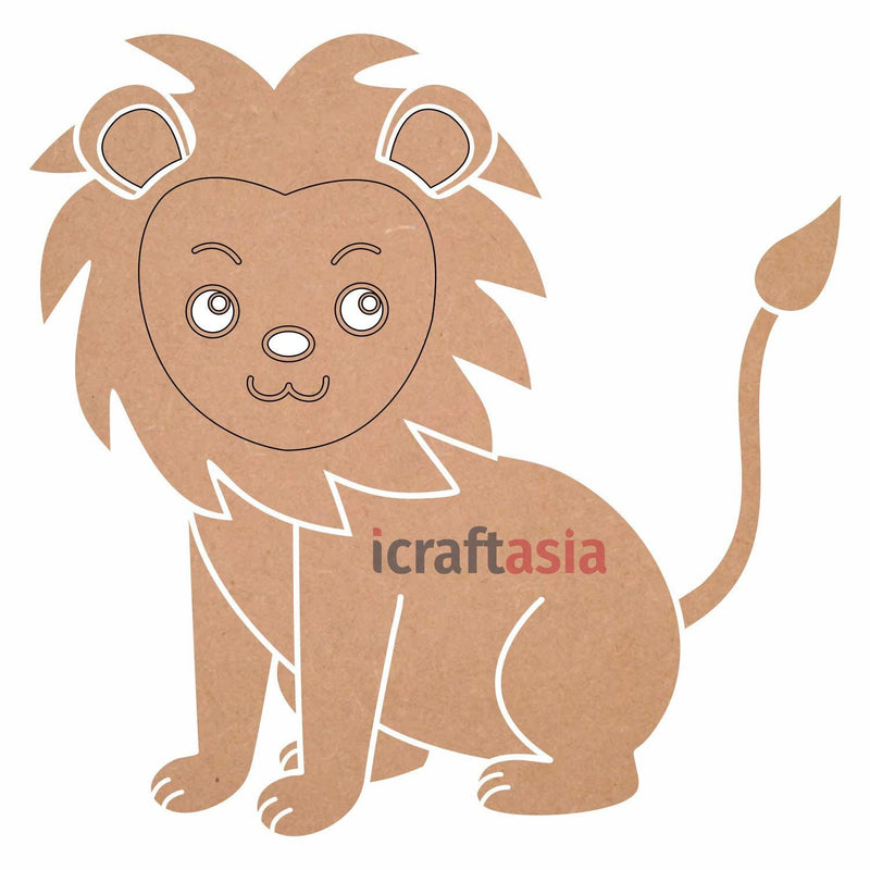 Lion Pre Marked Cutouts MDF for Art and Craft