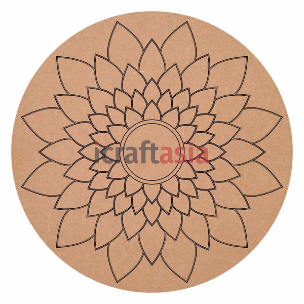 Mandala Circle Pre Marked Cutouts MDF for Art and Craft