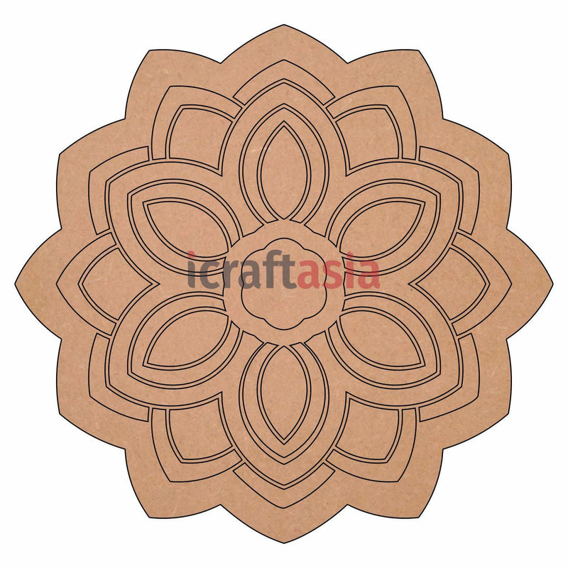 Pre-Marked Mandala Design Cutouts MDF for Art and Craft